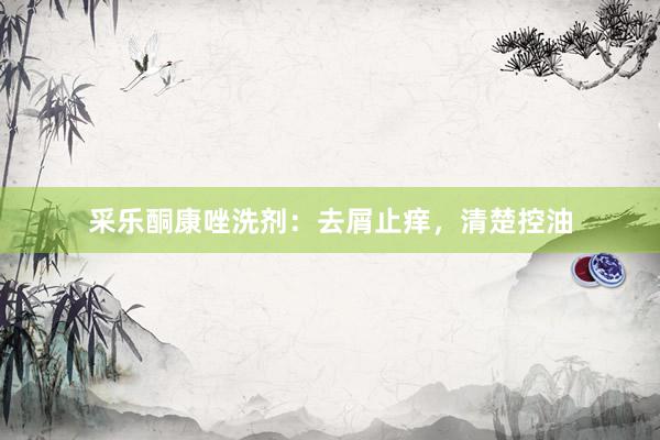 采乐酮康唑洗剂:去屑止痒,清楚控油